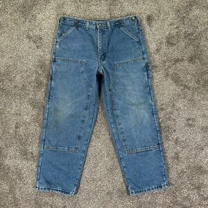 Vintage Big Bill Carpenter Double Knee Jean Men 38x30 Relaxed Fit Denim Workwear